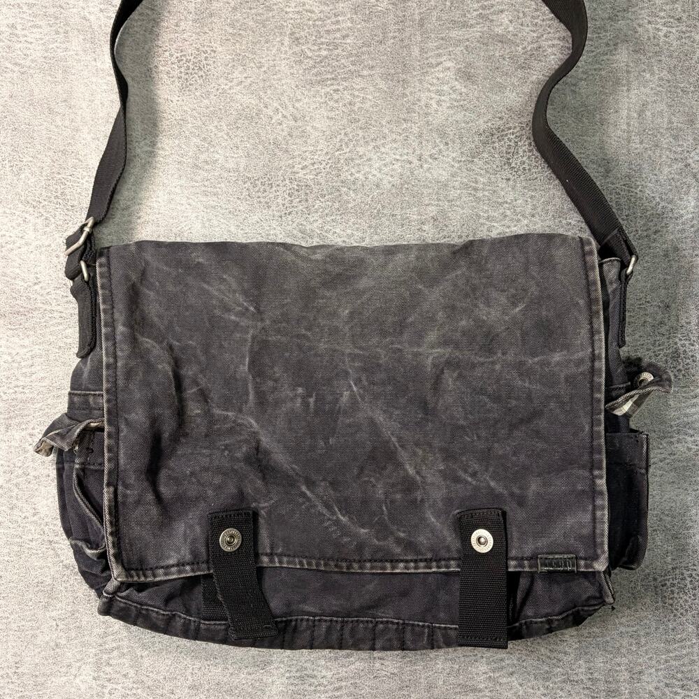 Aeropostale Grey Acid Wash Messenger Bag
